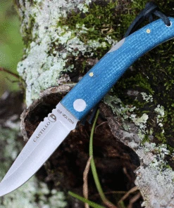 Hot Sale 👏 Castillo Knives Navaja Lockback Fol ding, C1CBM, 3" Satin Sandvik 14C28N Blade, Midnight Black Micarta Handles 👍