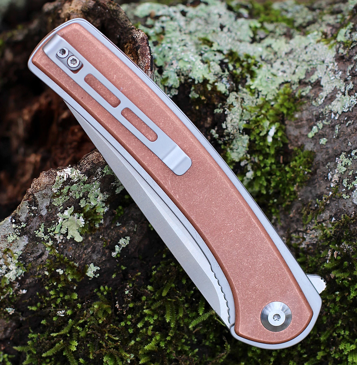 Buy 🛒 CIVIVI Knives CIVIVI Asticus C2002F, 3.80" D2 Satin Drop Point Plain Blade, Stonewashed Copper Handles 🎉 4 Buy 🛒 CIVIVI Knives CIVIVI Asticus C2002F, 3.80" D2 Satin Drop Point Plain Blade, Stonewashed Copper Handles 🎉 - Image 4