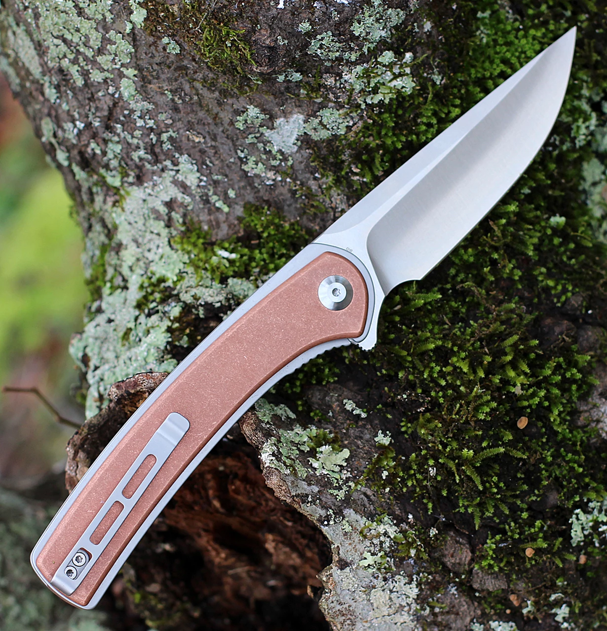Buy 🛒 CIVIVI Knives CIVIVI Asticus C2002F, 3.80" D2 Satin Drop Point Plain Blade, Stonewashed Copper Handles 🎉 2 Buy 🛒 CIVIVI Knives CIVIVI Asticus C2002F, 3.80" D2 Satin Drop Point Plain Blade, Stonewashed Copper Handles 🎉 - Image 2