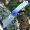 Buy ⭐ CIVIVI Knives CIVIVI Mini Bullmastiff C2004B, 2.97" 9Cr18MoV Stonewashed Cleaver Plain Blade, Blue G-10 Handles 👍