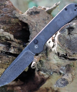 Brand new ⭐ CIVIVI Knives CIVIVI Button Lock Elementum - Black Marble CF (3.47" Damascus) C2103DS-3 👍