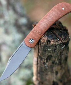Coupon ✔️ CIVIVI Knives Civivi Appalachian Drifter Slip Joint C2015A, 2.96" Gray Stonewash S35VN Plain Blade, Brown Micarta Handle 🛒