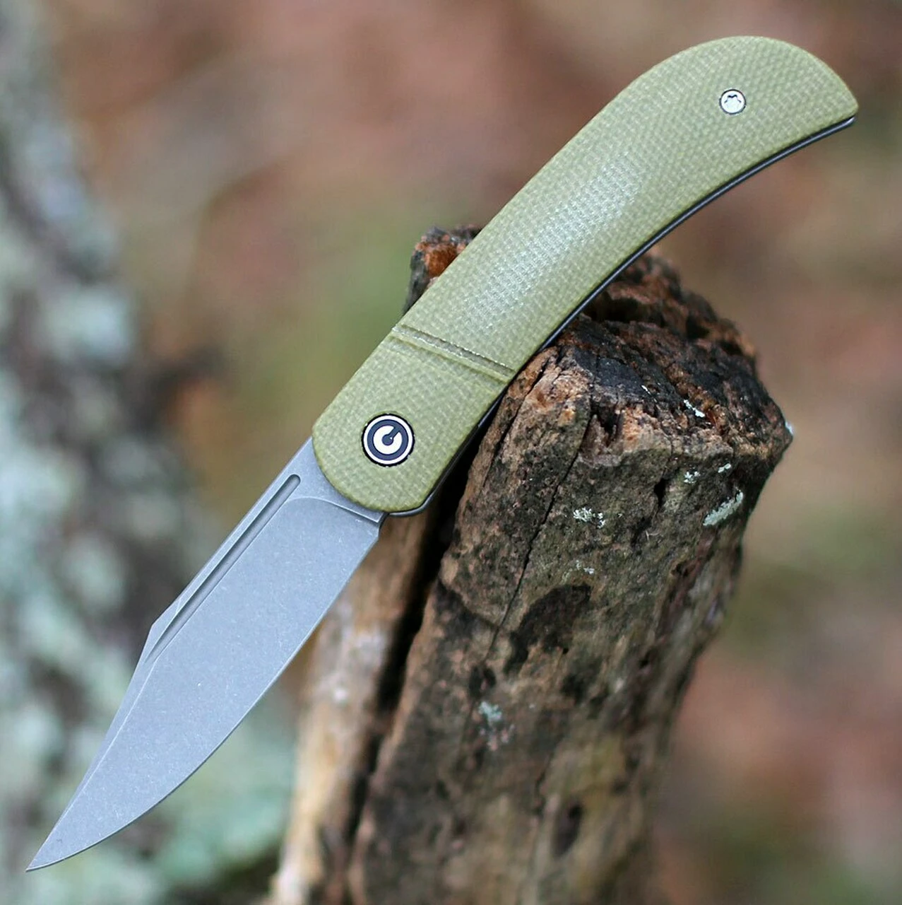 Outlet 🎉 CIVIVI Knives Civivi Appalachian Drifter Slip Joint C2015B, 2.96" Gray Stonewash S35VN Plain Blade, Olive Micarta Handle 🔔 1 Outlet 🎉 CIVIVI Knives Civivi Appalachian Drifter Slip Joint C2015B, 2.96" Gray Stonewash S35VN Plain Blade, Olive Micarta Handle 🔔