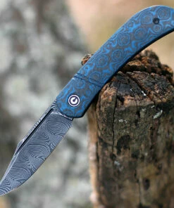 Best reviews of 🌟 CIVIVI Knives Civivi Appalachian Drifter Slip Joint C2015DS-2, 2.96" Black Hand Rubbed Damascus Blade, Layered Blue G10 w/Rose Pattern Carbon Fiber Handle 🧨