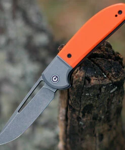 Promo 🔔 CIVIVI Knives CIVIVI Trailblazer C2018A, 2.97" 14C28N Gray Stonewashed Drop Point Blade, Orange G-10 Handle w/ Gray Stainless Steel Bolster 🌟