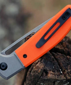 Promo 🔔 CIVIVI Knives CIVIVI Trailblazer C2018A, 2.97" 14C28N Gray Stonewashed Drop Point Blade, Orange G-10 Handle w/ Gray Stainless Steel Bolster 🌟 -Automatic Knives shop C2018A.2 24165.1621964157