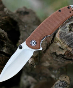 Coupon ⌛ CIVIVI Knives CIVIVI Pintail C2020A, 2.98" CPM S35VN Satin Drop Point Plain Blade, Brown Micarta Handles 😀