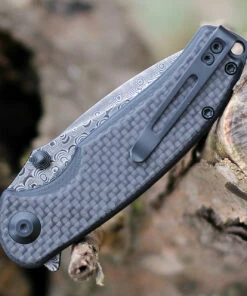 Cheapest ❤️ CIVIVI Knives CIVIVI Pintail C2020CDS-1, 2.98" Damascus Drop Point Plain Blade, Black G-10 Handles w/ Carbon Fiber Overlay 😍 -Automatic Knives shop C2020DS1.2 39887.1609256054