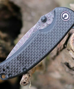 Cheapest ❤️ CIVIVI Knives CIVIVI Pintail C2020CDS-1, 2.98" Damascus Drop Point Plain Blade, Black G-10 Handles w/ Carbon Fiber Overlay 😍 -Automatic Knives shop C2020DS1.3 76174.1609256054