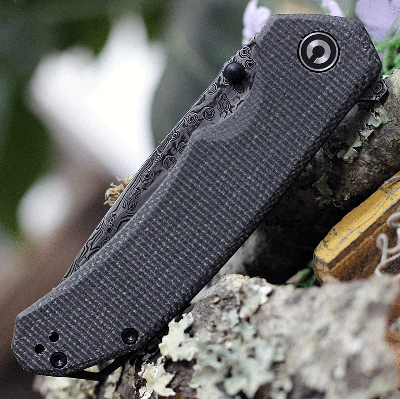 New ✨ CIVIVI Knives CIVIVI Brazen Flipper Knife C2102DS-3, 3.46" Damascus Blade, Dark Green Micarta Handle 🎉 3 New ✨ CIVIVI Knives CIVIVI Brazen Flipper Knife C2102DS-3, 3.46" Damascus Blade, Dark Green Micarta Handle 🎉 - Image 3