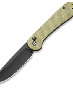 Promo 🔥 CIVIVI Knives CIVIVI Button Lock Elementum - Olive Green Micarta (3.47"Black Stonewashed) C2103B ⭐