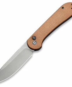 Wholesale 💯 CIVIVI Knives CIVIVI Button Lock Elementum - Brown Micarta (3.47" Gray Stonewashed) C2103D 👏