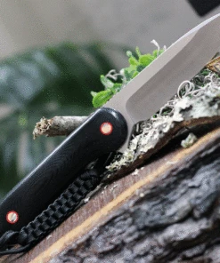 Hot Sale 🔥 CIVIVI Knives CIVIVI Elementum Fixed Blade C2104A, 3.98" 10Cr15CoMov Satin Blade, Black & Red Contoured G-10 Handle, Black Leather Sheath ✔️ -Automatic Knives shop C2104A.3 74650.1621349827