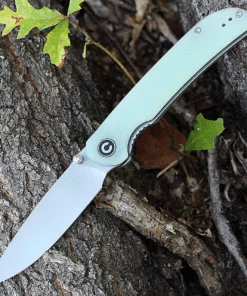 Cheapest 🧨 CIVIVI Knives CIVIVI Imperium C2107A, 3.47" Nitro-V Stonewashed Drop Point Blade, Natural (Translucent Green) G-10 Handles 💯