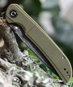 Buy ✔️ CIVIVI Knives CIVIVI Imperium C2107DS-2, 3.47" Damascus Drop Point Plain Blade, Olive Green Micarta Handles 🎉 -Automatic Knives shop C2107DS2.2 95556.1621350393