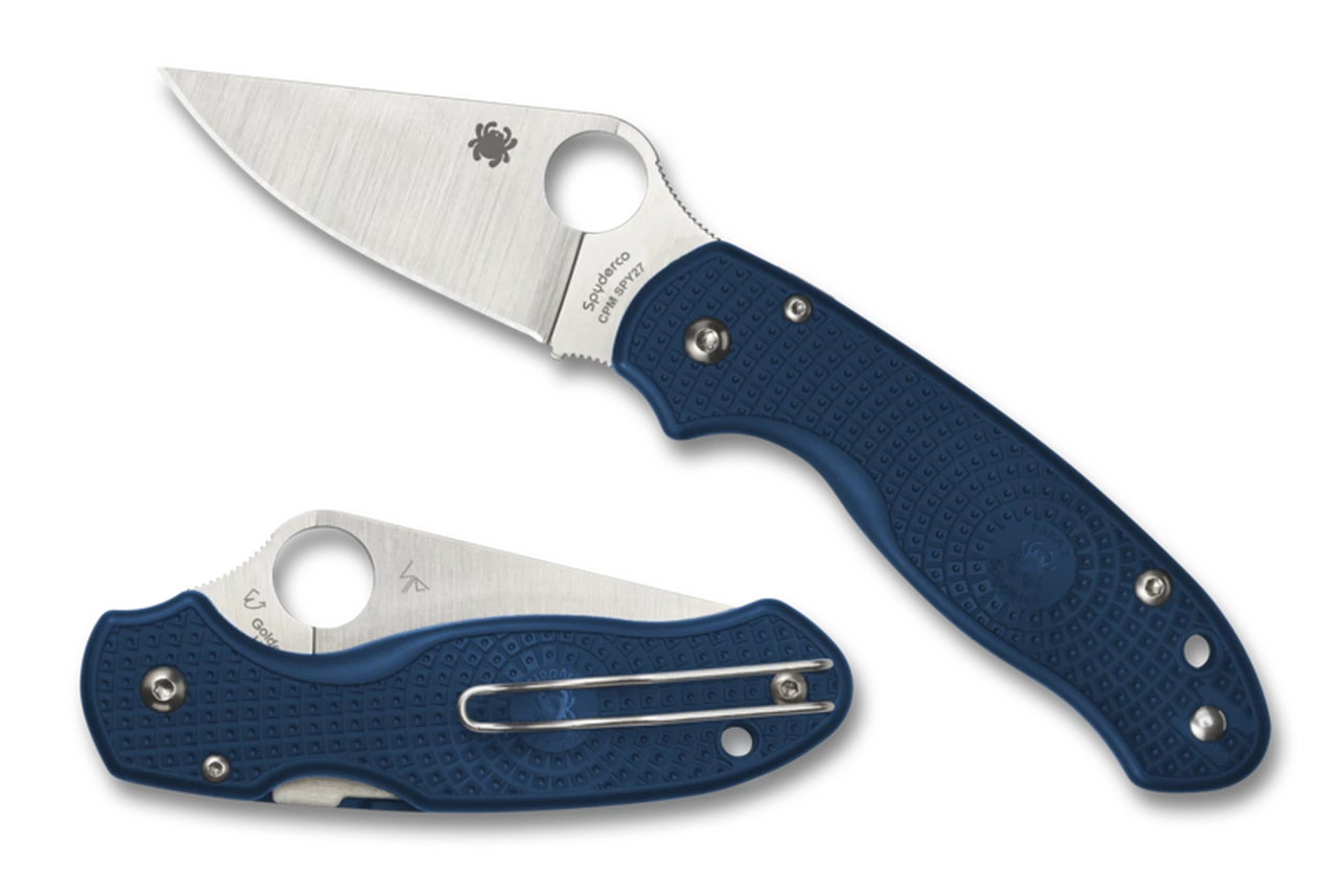 Budget 👏 Spyderco Knives Spyderco Para 3 Lightweight C223PCBL, 2.92" CPM SPY27 Satin Plain Blade, Blue FRN Handle 🎁 2 Budget 👏 Spyderco Knives Spyderco Para 3 Lightweight C223PCBL, 2.92" CPM SPY27 Satin Plain Blade, Blue FRN Handle 🎁 - Image 2