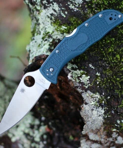 Cheap 🤩 Spyderco Knives Spyderco Endela Lightweight Blue FRN (3.4" K390 Satin) C243FPK390 🧨