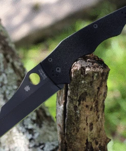 Outlet 😍 Spyderco Knives Spyderco Yojumbo - Blk G10 (4" CPM S30V Blk Wharncliffe) C253GPBBK 🔥