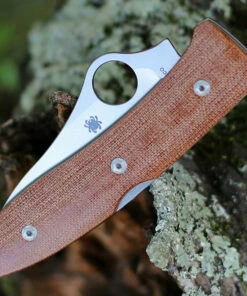 Best Pirce 🌟 Spyderco Knives Spyderco SpyOpera - Brown Canvas Micarta (2.9" M390 Satin) C255CMP 🎁 -Automatic Knives shop C255CMP.3 42049.1596825160