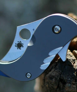 Buy ✨ Spyderco Knives Spyderco Pochi - Ti Bead Blast (1.6" CPM S45VN Satin) C256TIP 😍 -Automatic Knives shop C256TIP.2 71609.1605297323