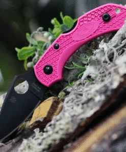 Hot Sale 🧨 Spyderco Knives Spyderco Dragonfly 2 Pink C28FPPNSV30VBK2, 2.28" CPM S30V Black Plain Blade, Pink FRN Handle 🎁