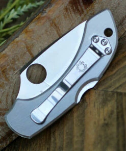 Flash Sale 💯 Spyderco Knives Spyderco C28P Dragonfly, 2.313" VG-10 Plain Blade, Stainless Handle 😍 -Automatic Knives shop C28P.2 28140.1584461597