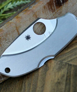 Flash Sale 💯 Spyderco Knives Spyderco C28P Dragonfly, 2.313" VG-10 Plain Blade, Stainless Handle 😍 -Automatic Knives shop C28P.3 90441.1584461597