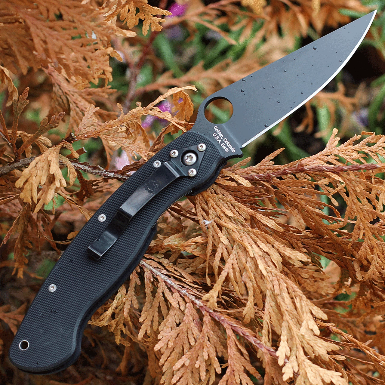 Discount ❤️ Spyderco Knives Spyderco Military Black G10 (4" S30V BK) C36GPBK ❤️ 2 Discount ❤️ Spyderco Knives Spyderco Military Black G10 (4" S30V BK) C36GPBK ❤️ - Image 2