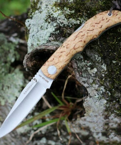 Wholesale 🎁 Castillo Knives Castillo Tagus - Curly Birch Wood (3.6" 14C28N Satin) C5CUB 👏