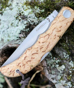 Wholesale 🎁 Castillo Knives Castillo Tagus - Curly Birch Wood (3.6" 14C28N Satin) C5CUB 👏 -Automatic Knives shop C5CUB.2 17412.1639077679