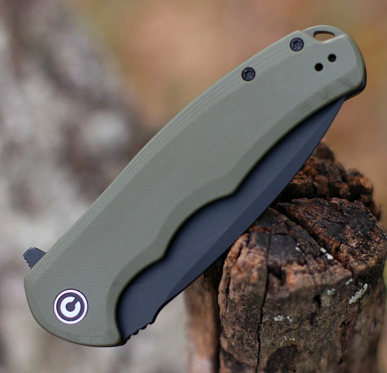 Cheap 🧨 CIVIVI Knives CIVIVI Praxis C803F, 3.75" 9Cr18MoV Black Stonewashed Drop Point Blade, OD Green G-10 Handles ⭐ 3 Cheap 🧨 CIVIVI Knives CIVIVI Praxis C803F, 3.75" 9Cr18MoV Black Stonewashed Drop Point Blade, OD Green G-10 Handles ⭐ - Image 3