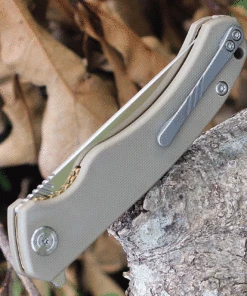 Outlet 🎁 CIVIVI Knives CIVIVI Courser Linerlock C804B, 3.45" VG-10 Plain Blade, Tan G-10 Handles 🔥 -Automatic Knives shop C804B.2 96708.1621970000