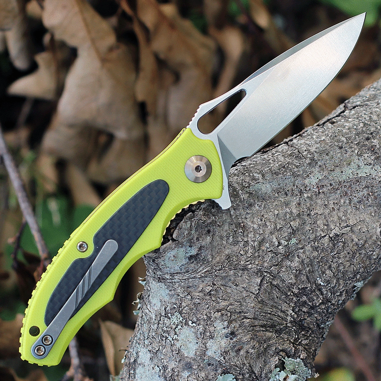 Coupon 🔥 CIVIVI Knives CIVIVI Shard C806A, 2.95" D2 Satin Drop Point Plain Blade, Fluorescent Green G-10 Handles w/ Carbon Fiber Overlay 🤩 2 Coupon 🔥 CIVIVI Knives CIVIVI Shard C806A, 2.95" D2 Satin Drop Point Plain Blade, Fluorescent Green G-10 Handles w/ Carbon Fiber Overlay 🤩 - Image 2