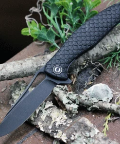 New 👏 CIVIVI Knives CIVIVI Wyvern C902I, 3.45" D2 Black Stonewashed Drop Point Blade, Black Textured FRN Handles 🧨