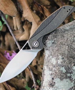 Budget 😍 CIVIVI Knives CIVIVI Anthropos C903D 3.25" 154CM Satin Drop Point Blade, Black Stonewashed Brass Handles 🔥