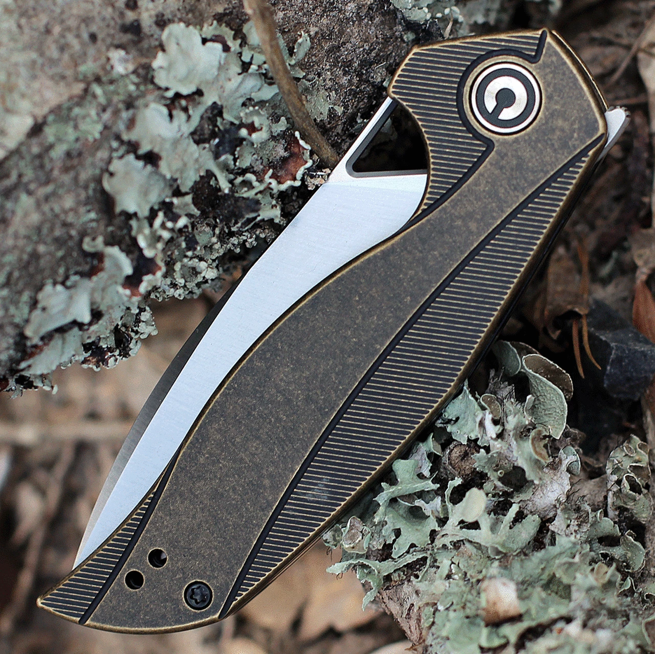Budget 😍 CIVIVI Knives CIVIVI Anthropos C903D 3.25" 154CM Satin Drop Point Blade, Black Stonewashed Brass Handles 🔥 3 Budget 😍 CIVIVI Knives CIVIVI Anthropos C903D 3.25" 154CM Satin Drop Point Blade, Black Stonewashed Brass Handles 🔥 - Image 3