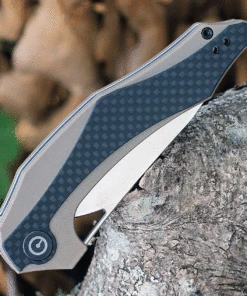 New ⭐ CIVIVI Knives CIVIVI Plethiros C904A, 3.45" D2 Satin Clip Point Plain Blade, Tan G-10 Handles w/Carbon Fiber Overlay ✨ -Automatic Knives shop C904A.2 36097.1622210624