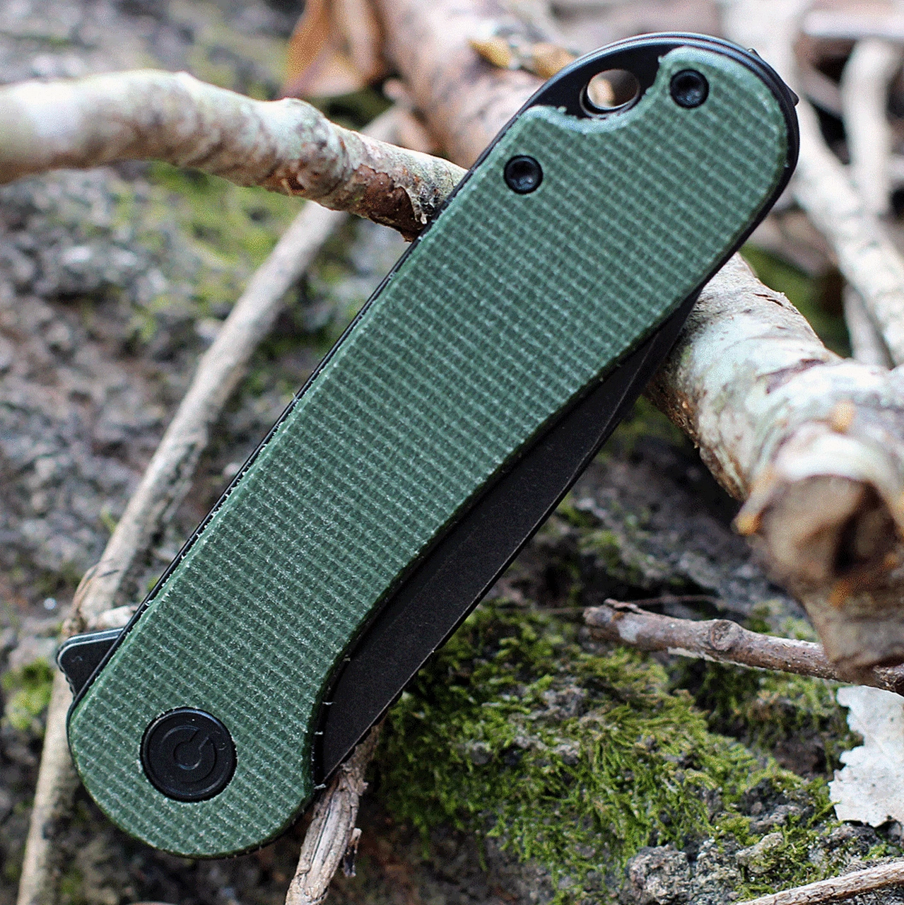Best Sale ⭐ CIVIVI Knives CIVIVI Elementum - Green Micarta (2.96" D2 Black SW Tanto) C907T-E ❤️ 3 Best Sale ⭐ CIVIVI Knives CIVIVI Elementum - Green Micarta (2.96" D2 Black SW Tanto) C907T-E ❤️ - Image 3