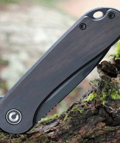 Best Sale 🤩 CIVIVI Knives CIVIVI Elementum - Black Ebony Wood (2.96" D2 Black Stonewashed) - C907W 😍 -Automatic Knives shop C907W.5 59581.1629478854