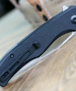 Brand new 🌟 CIVIVI Knives CIVIVI Shredder C912DS, 3.7” Damascus Clip Point Plain Blade, Black Coarse G-10 Handles 👏 -Automatic Knives shop C912DS.4 11912.1621957256