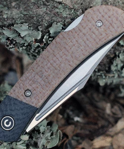 Best Pirce 🔔 CIVIVI Knives CIVIVI Rustic Gent C914C, 2.97" D2 Satin Clip Point Blade, Tan Micarta Handle w/Carbon Fiber Bolster ⭐ -Automatic Knives shop C914C.4 31654.1621972964