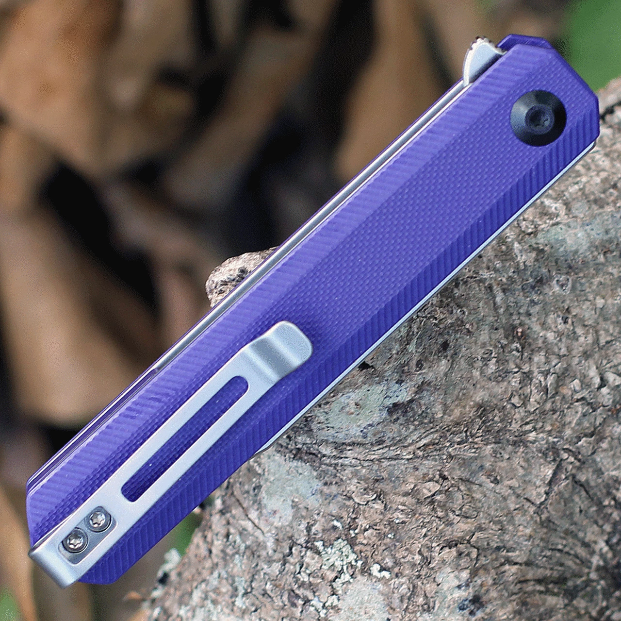 Discount 🌟 CIVIVI Knives CIVIVI Chronic Linerlock Folder C917D, 3.22" 9Cr18MoV Satin Clip Point Blade, Purple G-10 Handles 🎉 4 Discount 🌟 CIVIVI Knives CIVIVI Chronic Linerlock Folder C917D, 3.22" 9Cr18MoV Satin Clip Point Blade, Purple G-10 Handles 🎉 - Image 4