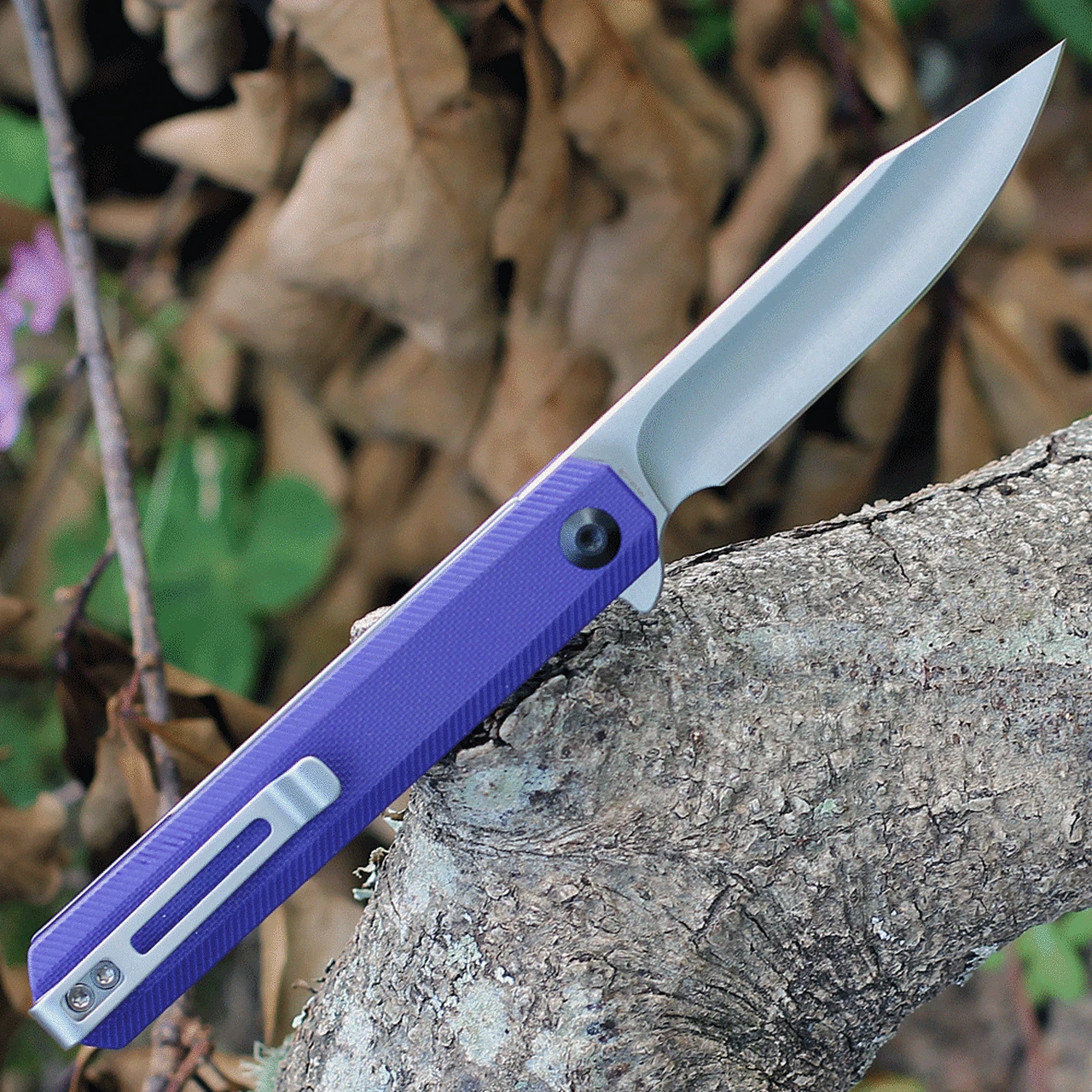 Discount 🌟 CIVIVI Knives CIVIVI Chronic Linerlock Folder C917D, 3.22" 9Cr18MoV Satin Clip Point Blade, Purple G-10 Handles 🎉 2 Discount 🌟 CIVIVI Knives CIVIVI Chronic Linerlock Folder C917D, 3.22" 9Cr18MoV Satin Clip Point Blade, Purple G-10 Handles 🎉 - Image 2
