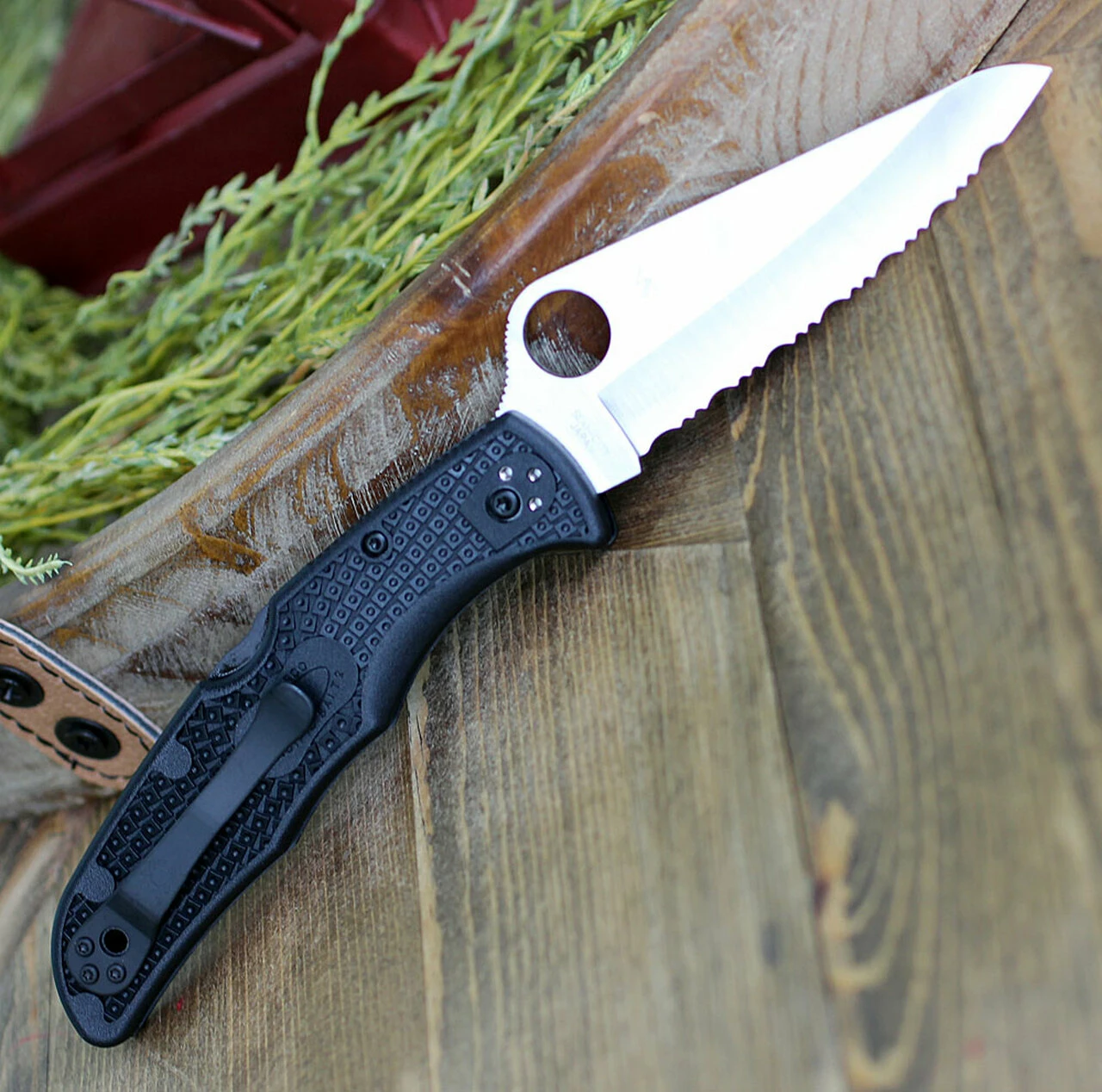 Best reviews of 👏 Spyderco Knives Spyderco Pacific Salt 2 C91SBK2, 3.78" H1 Steel Satin Serrated Blade, Black FRN Handle 👏 2 Best reviews of 👏 Spyderco Knives Spyderco Pacific Salt 2 C91SBK2, 3.78" H1 Steel Satin Serrated Blade, Black FRN Handle 👏 - Image 2