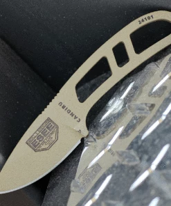 Deals 🔔 ESEE Knives ESEE Candiru Dark Earth Brown 5 in. Fixed Blade, CAN-DE, Black Molded Sheath and Clip Plate 👍