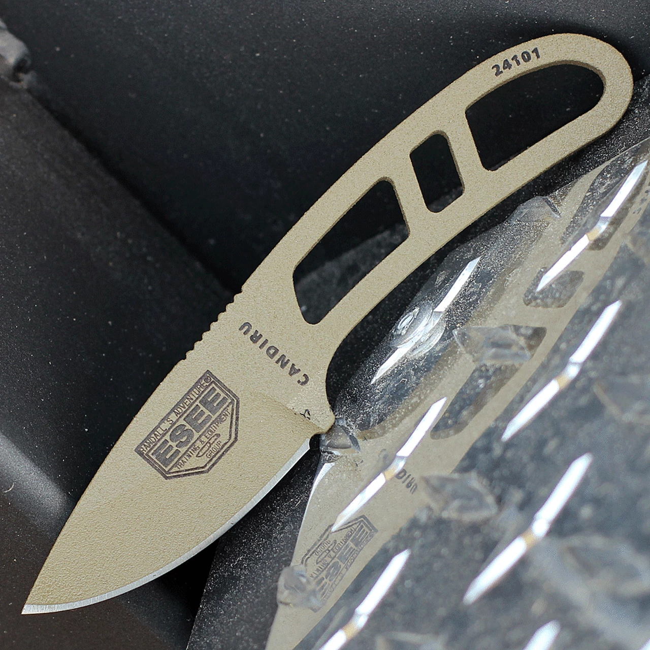 Deals 🔔 ESEE Knives ESEE Candiru Dark Earth Brown 5 in. Fixed Blade, CAN-DE, Black Molded Sheath and Clip Plate 👍 1 Deals 🔔 ESEE Knives ESEE Candiru Dark Earth Brown 5 in. Fixed Blade, CAN-DE, Black Molded Sheath and Clip Plate 👍