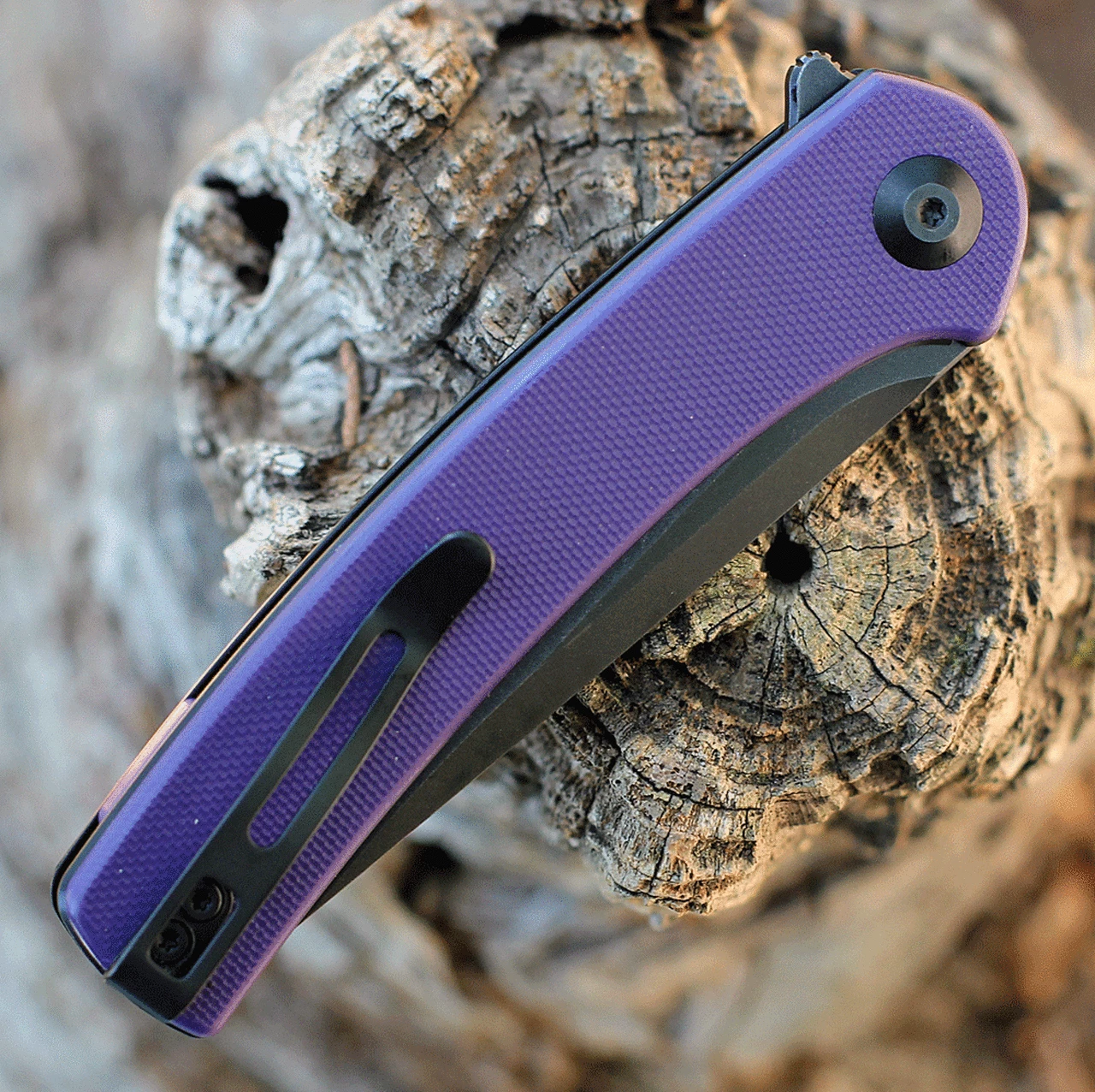 Best Pirce ✔️ CIVIVI Knives CIVIVI Mini Asticus - Purple G-10 (3.25" Black SW) C19026B-4 ⭐ 4 Best Pirce ✔️ CIVIVI Knives CIVIVI Mini Asticus - Purple G-10 (3.25" Black SW) C19026B-4 ⭐ - Image 4