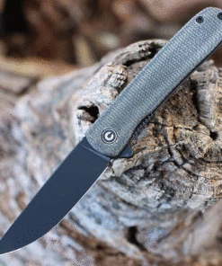 Discount ⌛ CIVIVI Knives CIVIVI Bo Front Flipper - Green Micarta (3" Nitro-V Blk SW) C20009B-6 😍