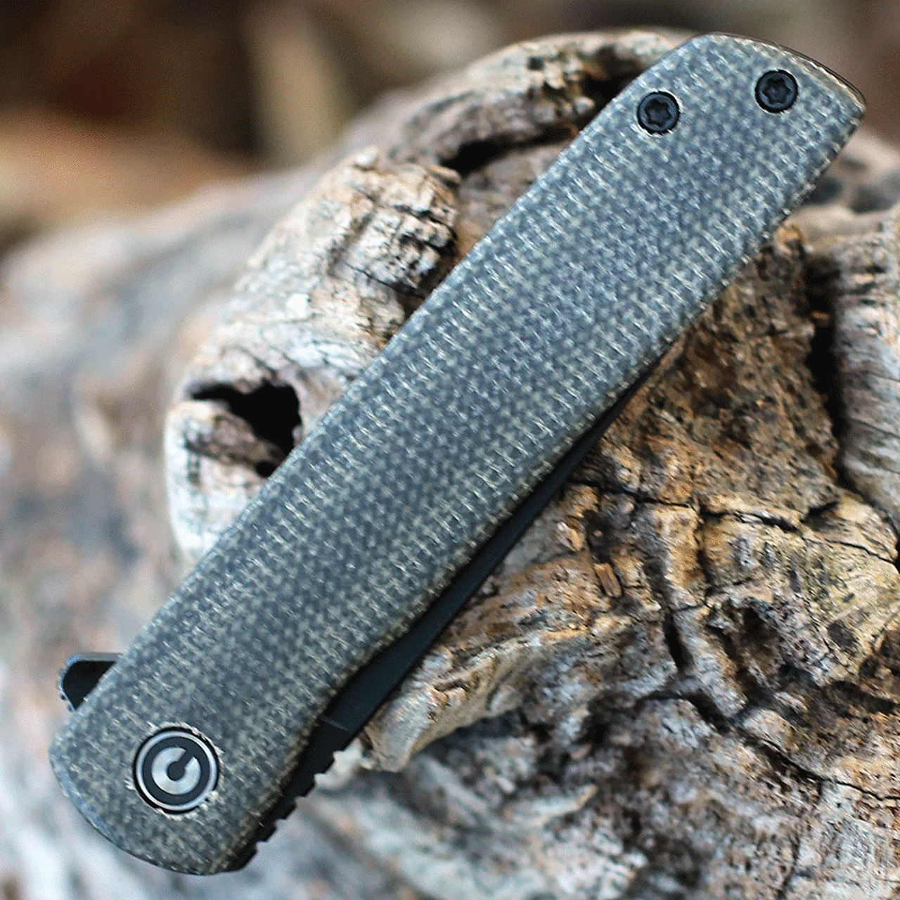 Discount ⌛ CIVIVI Knives CIVIVI Bo Front Flipper - Green Micarta (3" Nitro-V Blk SW) C20009B-6 😍 4 Discount ⌛ CIVIVI Knives CIVIVI Bo Front Flipper - Green Micarta (3" Nitro-V Blk SW) C20009B-6 😍 - Image 4