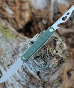 Best reviews of 😀 CIVIVI Knives CIVIVI Crit Front Flipper Multi-Tool - Green Micarta (3" SW Nitro-V ) C20014F-3 🔥